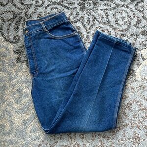 Gitano Vintage High Waist Taper Straight Leg Jeans Blue 18